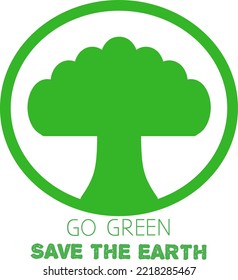 Vamos verde para salvar el logo de la tierra