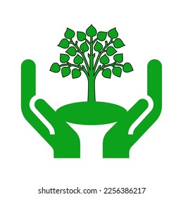 Go green Save tree  white vector