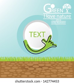 Go green. Save world. vector illustration.