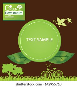Go green. Save world. vector illustration.