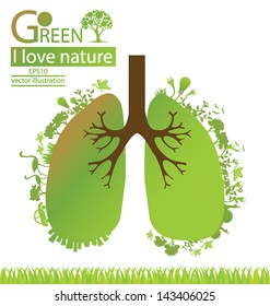 Go green. Save world. vector illustration.
