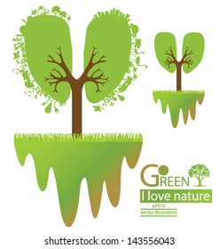 Go green. Save world. vector illustration.