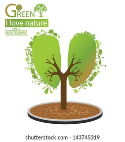 Go green. Save world. vector illustration.