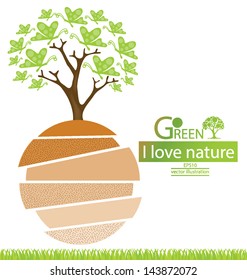 Go green. Save world. vector illustration.