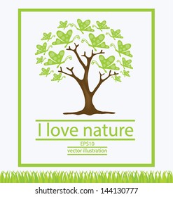 Go green. Save world. vector illustration.