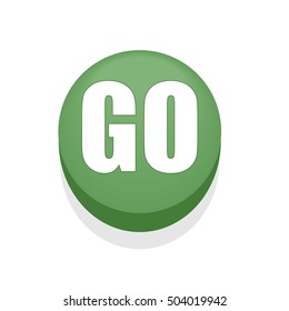 Go Green Shiny Button