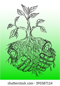 go green, sketch
