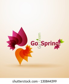 Go Green, Go Spring Nature concept. Spring flower environmental abstract background