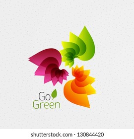 Go Green, Go Spring Nature concept. Spring flower environmental abstract background