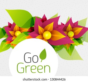 Vamos Verde, vamos concepto de naturaleza de primavera. Fondo abstracto ambiental de la flor de primavera
