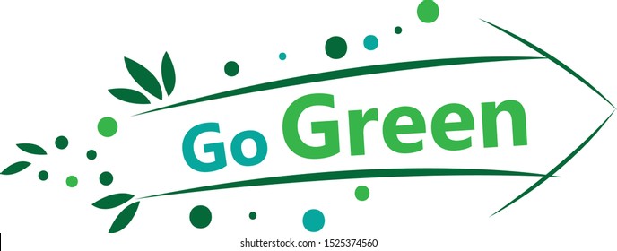 Go Green Sticker Vector symbol