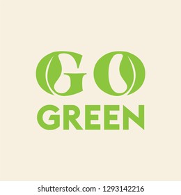Go green typography