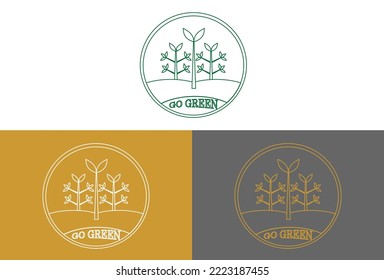 Go Green Vector Logo design