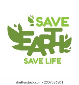 GO GREEN vector typography banner