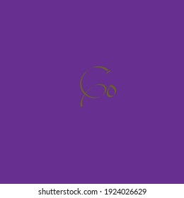 Go handwriting initials.
Go handwritten logo for identity