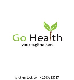 Go Health Combination Logo Template Stock Vector (Royalty Free ...