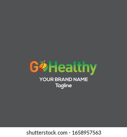 Go healthy fruit and vegetable logo, Fruit mart logo 