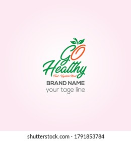 Go Healthy Vector Logo Design Stock Vector (Royalty Free) 1791853784 ...