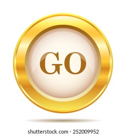 GO icon. Internet button on white background. EPS10 vector. 