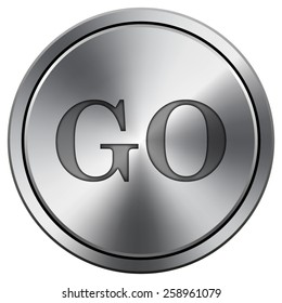 GO icon. Internet button on white background. EPS10 Vector. 