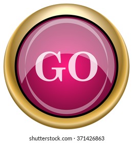 GO icon. Internet button on white background. EPS10 vector.
