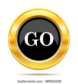 GO icon. Internet button on white background. EPS10 vector.
