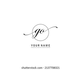 GO Initial beauty monogram logo vector