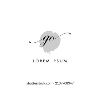 GO Initial beauty monogram logo vector