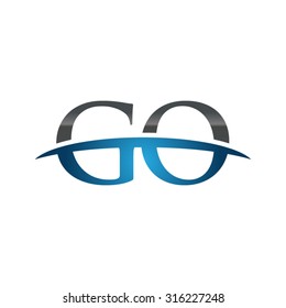 GO initial company blue swoosh logo