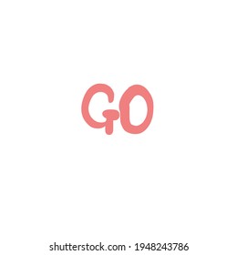 GO initial handwriting logo for identity