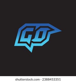 GO initial inspiration logo design esport and gaming clan ideas
