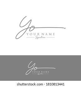 GO Initial letter handwriting and signature logo.