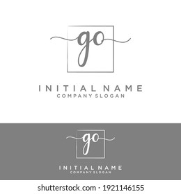 GO Initial letter handwriting and signature logo.