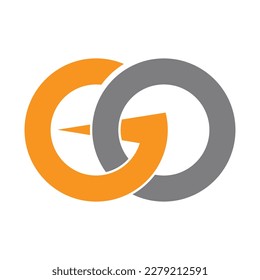 go initial letter GO logo icon 3