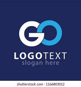 GO Initial Letter Logo Vector
