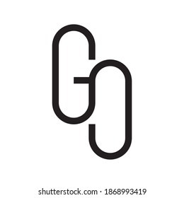 Go Initial Letter Vector Logo