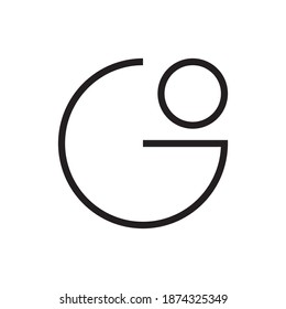 go initial letter vector logo