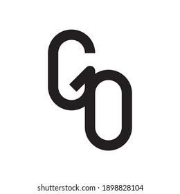 go initial letter vector logo