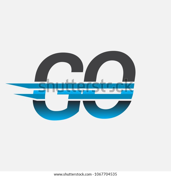 Go Initial Logo Company Name Colored Stock Vector (Royalty Free) 1067704535