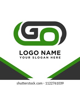 GO initial logo template vexctor