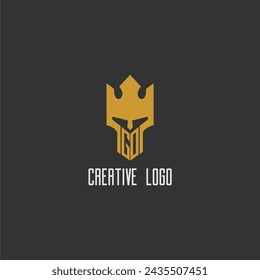 GO initial monogram logo for gaming with creative king spartan image design