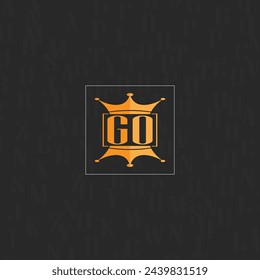 GO initial monogram logo with square style design.