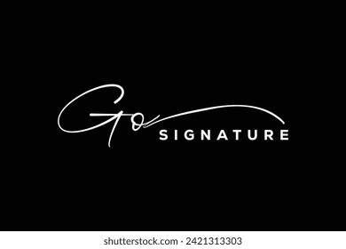 GO initials Handwriting signature logo. GO Hand drawn Calligraphy lettering Vector. GO letter real estate, beauty, photography letter logo design.