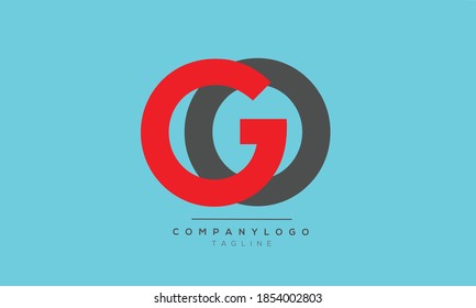GO initials monogram letter text alphabet logo design
