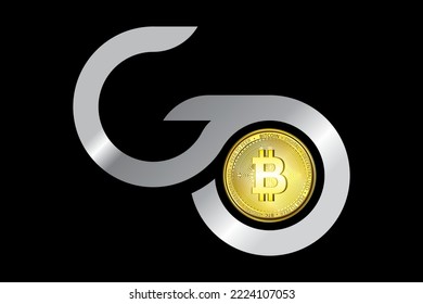 Go into the future with Bitcoin. Crypto Currency BITCOIN, Digital Currency Concept vector.