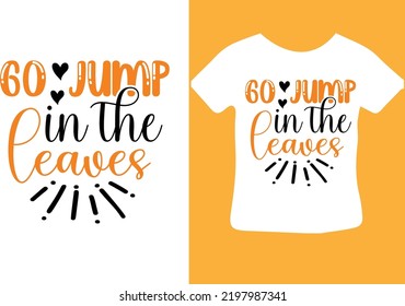 Go jump in the leaves svg design