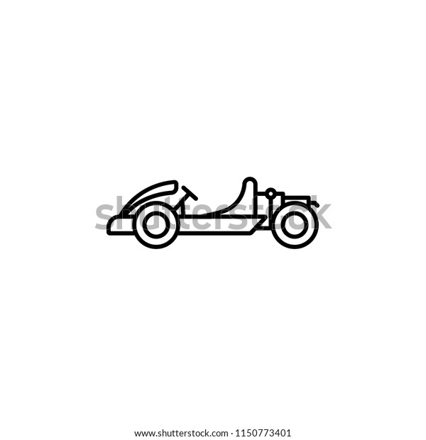 go kart icon. Element of motor sport icon for\
mobile concept and web apps. Thin line go kart icon can be used for\
web and mobile