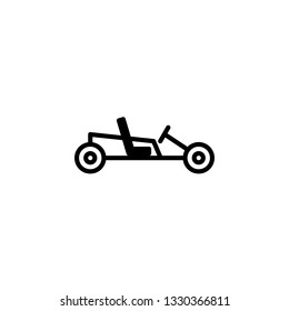 Go Kart Icon. Line Style Icon Vector Illustration. Vehicle Icon Stock