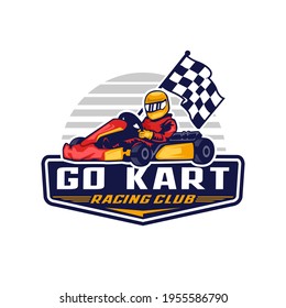 Go kart logo design template