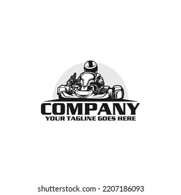 go kart logo Kart racing logo